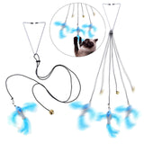 Maxbell 2pcs Cat Toy Funny Cats Stick Hanging Kitten Interactive Retractable Playing