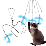 Maxbell 2pcs Cat Toy Funny Cats Stick Hanging Kitten Interactive Retractable Playing