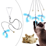Maxbell 2pcs Cat Toy Funny Cats Stick Hanging Kitten Interactive Retractable Playing