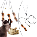 Maxbell 2x Cat Toy Funny Cats Stick Hanging Kitten Interactive Retractable Playing