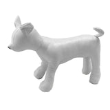 1PC Dog Mannequin PU Leather Standing Position for Display Dog Toys White S