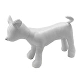 1PC Dog Mannequin PU Leather Standing Position for Display Dog Toys White S