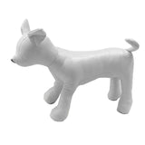 1PC Dog Mannequin PU Leather Standing Position for Display Dog Toys White S