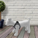 1PC Dog Mannequin PU Leather Standing Position for Display Dog Toys White S