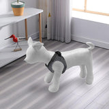 1PC Dog Mannequin PU Leather Standing Position for Display Dog Toys White S