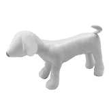 1PC Dog Mannequin PU Leather Standing Position for Display Dog Toys White M