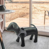 1PC Dog Mannequin PU Leather Standing Position for Display Dog Toys Black M