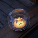 Maxbell Creative Snow Mountain Shape Night Light Ornament Fish Bowl Thickened Glass