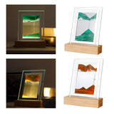 3D Sand Picture Art Night Light Liquid Scenery Painting Sandscape  Orange