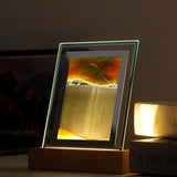 3D Sand Picture Art Night Light Liquid Scenery Painting Sandscape  Orange