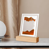 3D Sand Picture Art Night Light Liquid Scenery Painting Sandscape  Orange