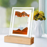 3D Sand Picture Art Night Light Liquid Scenery Painting Sandscape  Orange