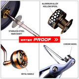 Maxbell Fishing Reel All Metal Spool CNC Metal Handle Saltwater Freshwater DR4000