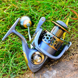 Maxbell Fishing Reel All Metal Spool CNC Metal Handle Saltwater Freshwater DR4000