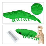 Kitten Toothbrush Catnip Toy Chew Toy Durable Rubber for Pet Interactive Toy Grass Green - Aladdin Shoppers