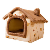 Maxbell Cat Sleeping Bed Dog Kennel Nonslip Winter Warm Semi Enclosed Cat House L