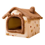 Maxbell Cat Sleeping Bed Dog Kennel Nonslip Winter Warm Semi Enclosed Cat House L