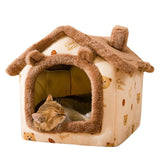 Maxbell Cat Sleeping Bed Dog Kennel Nonslip Winter Warm Semi Enclosed Cat House L