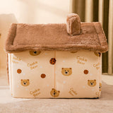 Maxbell Cat Sleeping Bed Dog Kennel Nonslip Winter Warm Semi Enclosed Cat House L