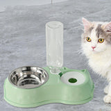 Feeding Dishes Food and Water Feeder Water Bowl Pet Bowl for Pet Supplies green - Aladdin Shoppers