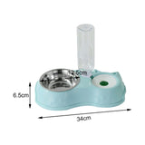 Feeding Dishes Food and Water Feeder Water Bowl Pet Bowl for Pet Supplies blue - Aladdin Shoppers