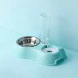 Feeding Dishes Food and Water Feeder Water Bowl Pet Bowl for Pet Supplies blue - Aladdin Shoppers