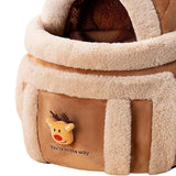 Portable Cat Carrier Bag Backpack Breathable Pet Cage Warm for Walking Brown 28x21x36cm S - Aladdin Shoppers
