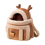 Portable Cat Carrier Bag Backpack Breathable Pet Cage Warm for Walking Brown 32x25x40cm L - Aladdin Shoppers