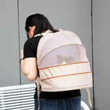 Pet Carrier Backpack Dog Cats Breathable Hiking Foldable Durable Travel Bag Beige - Aladdin Shoppers