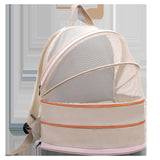 Pet Carrier Backpack Dog Cats Breathable Hiking Foldable Durable Travel Bag Beige - Aladdin Shoppers