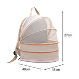 Pet Carrier Backpack Dog Cats Breathable Hiking Foldable Durable Travel Bag Beige - Aladdin Shoppers