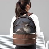 Pet Carrier Backpack Dog Cats Breathable Hiking Foldable Durable Travel Bag Brown - Aladdin Shoppers