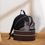 Pet Carrier Backpack Dog Cats Breathable Hiking Foldable Durable Travel Bag Brown - Aladdin Shoppers