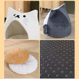 Autumn Cat Bed Durable Foldable Soft Anti Skid for Cat Rest Accessories White S - Aladdin Shoppers