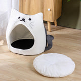 Autumn Cat Bed Durable Foldable Soft Anti Skid for Cat Rest Accessories White S - Aladdin Shoppers