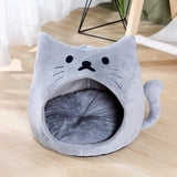 Autumn Cat Bed Durable Foldable Soft Anti Skid for Cat Rest Accessories Grey S - Aladdin Shoppers