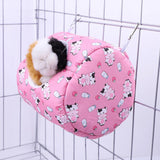 Hamster House Bed Hanging Hammock soft for Rabbit Indoor Winter Pink - Aladdin Shoppers