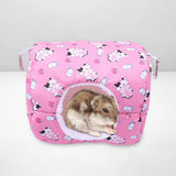 Hamster House Bed Hanging Hammock soft for Rabbit Indoor Winter Pink - Aladdin Shoppers
