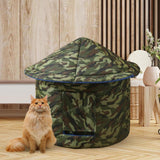 Stray Cats Shelter Waterproof Furniture Outside Outdoor Feral Dog House 40cmx40cmx45cm Green - Aladdin Shoppers