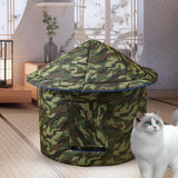 Stray Cats Shelter Waterproof Furniture Outside Outdoor Feral Dog House 40cmx40cmx45cm Green - Aladdin Shoppers