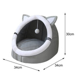 Cat Warm House Dog Tent Puppy Sleeping Soft Hut Cave Pet Bed S 34x34x30CM - Aladdin Shoppers