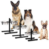 Adjustable Elevated Pet Bowls Feeder Cats Kitten Raised Water and Food Bowls 19cmx7cm - Aladdin Shoppers