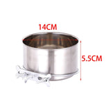 Kennel Water Bowl Pet Feeding Dish Bowl Stainless Steel for Dogs Bird Rabbit - Aladdin Shoppers