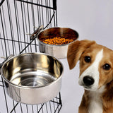 Kennel Water Bowl Pet Feeding Dish Bowl Stainless Steel for Dogs Bird Rabbit - Aladdin Shoppers