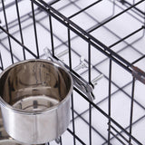 Kennel Water Bowl Pet Feeding Dish Bowl Stainless Steel for Dogs Bird Rabbit - Aladdin Shoppers
