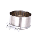 Kennel Water Bowl Pet Feeding Dish Bowl Stainless Steel for Dogs Bird Rabbit - Aladdin Shoppers