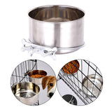 Kennel Water Bowl Pet Feeding Dish Bowl Stainless Steel for Dogs Bird Rabbit - Aladdin Shoppers