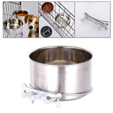 Kennel Water Bowl Pet Feeding Dish Bowl Stainless Steel for Dogs Bird Rabbit - Aladdin Shoppers