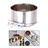 Kennel Water Bowl Pet Feeding Dish Bowl Stainless Steel for Dogs Bird Rabbit - Aladdin Shoppers
