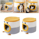 Cat Bed Enclosed Kitten Bed No Deformation Pet Bed Hideaway Short Plush 30cmx30cm - Aladdin Shoppers